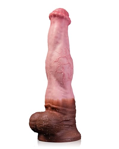 Realistic Dildo-Lifelike Silicone Horse Dildo with Suction Cupfor Hands-Free Play Adult Sex Toys for Men and Women Waterproof Design Compatible with Water-Based Lubes (D221XS)