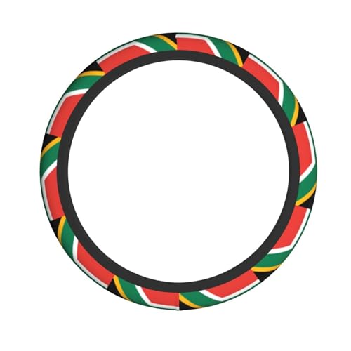 Flag of South Africa Car Steering Wheel Cover Car Anti-Slip Steering Wheel Protective Cover