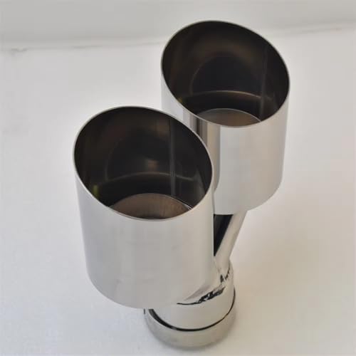 Tuyau arriere automobile double sortie contre rouille inox 304