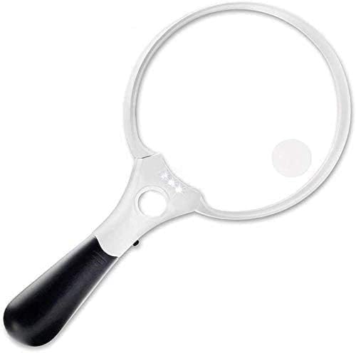 Loupe lourde à main LED contre la fatigue visuelle des petits caractères