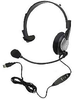 Andrea 351924 for Nuance Dragon NaturallySpeaking USB Headset with Noise Cancelling boom Microphone
