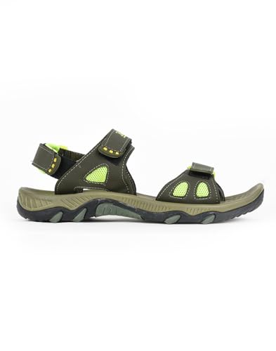 Image of PARAGON Men Colourblocked Green Sandals