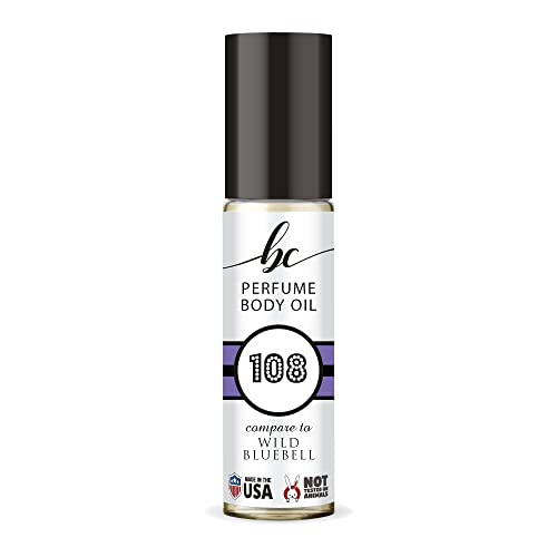 BIOCURA BC Perfume 108 Inspired by Jo M Wild Bluebell For Women & Men Replica Fragrance Body Oil Dupes Alcohol-Free Sample Travel Size Concentrated Long Lasting Roll-On 0.3 Fl Oz/10ml