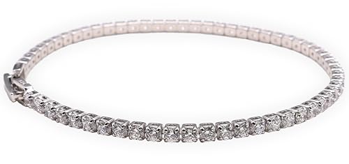 Sterling Silver S925 Cubic Zironica Tennis Bracelet - 7.5