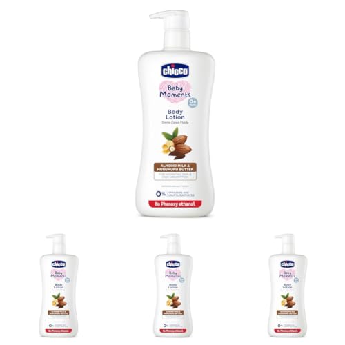 Image of Chicco Baby Moments Body Lotion for Babies, 650ml | Almond Milk & Murumuru Butter | Quick Absorb Formula with Natural Ingredients for Ultra Soft Skin | Dermatologically Tested | Parabens & Phenoxyethanol Free