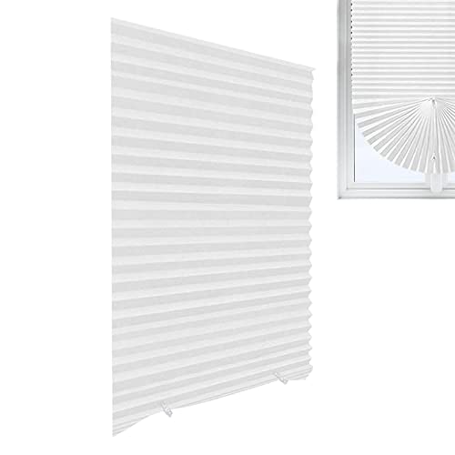 - Estor filtrado de luz inalámbrico | Pantalla de Tela Plisada para Ventana, oscurecedor, Bloqueo de luz, Estor Opaco para Dormitorio