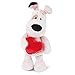 NICI- Peluche Perro Love con corazón 27cm, Color Blanco (46077)