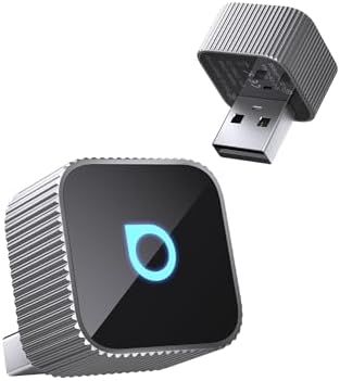 Ottocast Mini Cube 3.0 Wireless CarPlay & Android Auto Adapter 2026– Plug & Play, Fast Auto-Reconnect (Sliver)