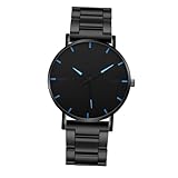 Ipetboom Reloj Hombre Ultra Delgado Acero Inoxidable Cuarzo Moda Casual Ergonómico Pulsera Chic para Hombres