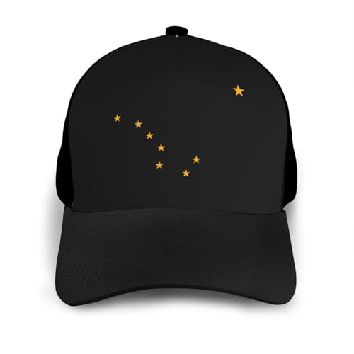 Alaska State Flag Big Dipper Unisex Classic Adjustable Curved Brim Baseball Cap, Trucker Hat3