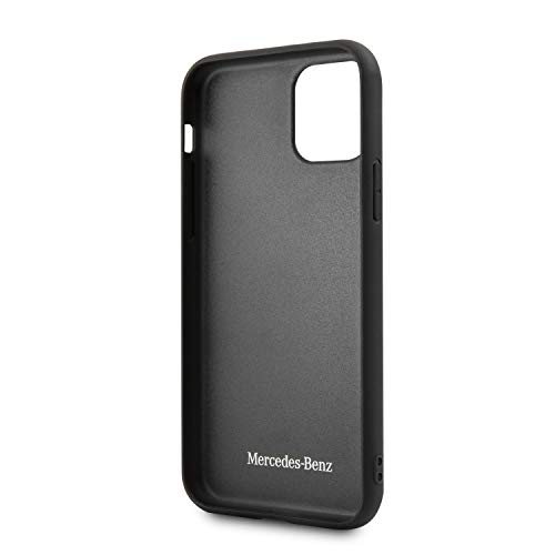 Coque rigide iPhone 11 Pro Mercedes Benz cuir noir anti chute
