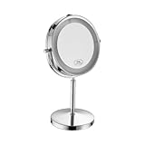 V-TAC Produits de qualité V-TAC VT-7572 Lampe miroir grossissement 1x - 3 x avec lumière LED intégrée 3 W blanc froid 6400 K de table orientable couleur gris chromé - sku 6629
