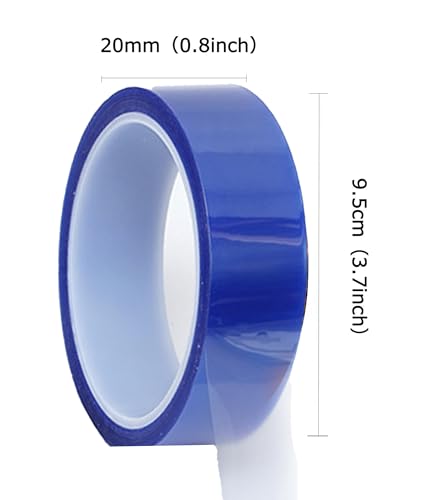 Image of Heat Tape for Sublimation,3 Rolls 20mmX33m(108ft),Heat Resistant Tape for High Temperature,Heat Transfer Adhesive Tape,Sublimation Tape,No Residue(Blue Colors)
