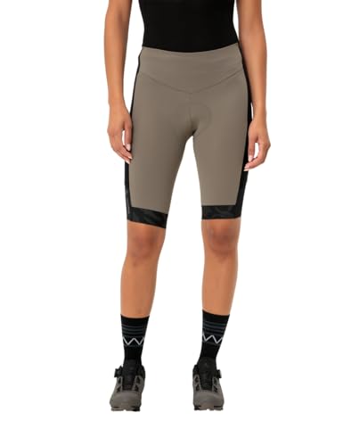VAUDE Women's Kuro Tights II, Damen Radhose X-Pad Sitzpolster, Passform: Slim fit, Coconut, 36