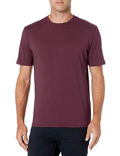 Amazon Essentials Camiseta de Manga Corta, Cuello Redondo y Corte Ajustado Hombre, Pack de 2, Burdeos/Carbón Mezcla, XXL