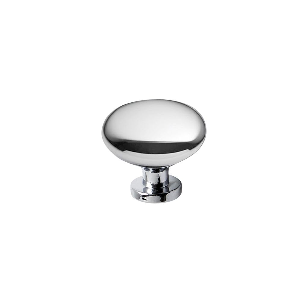 Milano Chrome Round Bathroom Furniture Drawer Cupboard Cabinet Pull Handles - Pack Of 1