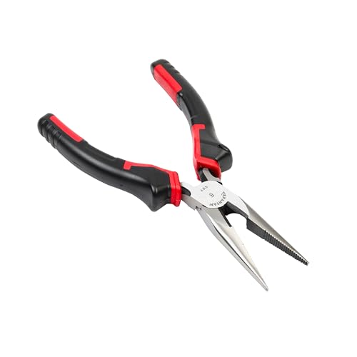 Image of Spartan 6 Inch Long Nose Plier With Chrome Vanadium Steel | Narrow Nose For Precision Work | Designed For Gripping, Bending And Holding Wires | Home DIY, Electrician And Workshop Use