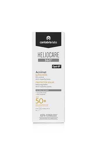 Cantabria Labs - Heliocare 360° Acnimat SPF 50+ - Crema Viso - Pelle grassa - Protezione solare Anti-imperfezioni - opacizzante 12h - 2