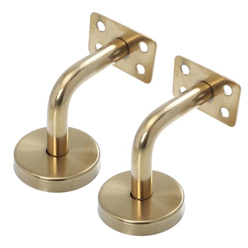 Support rampe escalier doré en acier inoxydable pour fixation murale de rambarde