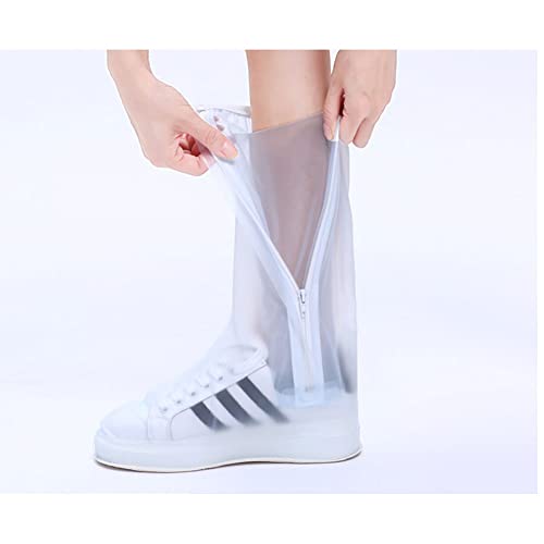 2 Pairs Waterproof Shoe Cover, Foldable Rain Boot Cover, Reusable Rain Snow Shoe Cover, Suitable For Motorcycle, Fishing, Gardening, Cycling, Painting （Black） #TOP5