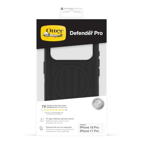 OtterBox Defender Pro MagSafe Hülle für iPhone 18 Pro/17 Pro, Schwarz – Ansicht 6
