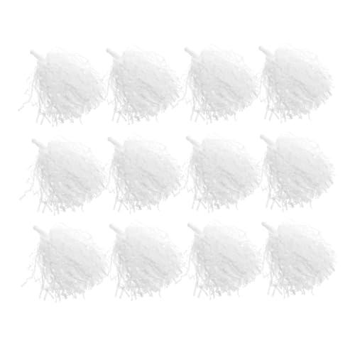 ifundom 12Pcs Handheld Cheerleading Pom Poms Party Cheering Props for Dance Performances Durable and Vibrant Cheerleader Accessories