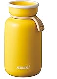 [ダーセン]アイボリー 真空断熱 マグボトル mosh水筒 330ml 350ml魔法瓶 マグボトル スポーツボトル 真空断熱 保温 保冷完全密閉してくれるのでカバンに入れて横にしても漏れない (イエロー)