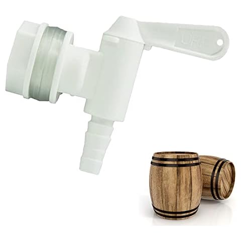Plastic Bottling Bucket Spigot Beer Bucket Faucets Filler Spout Bucket Tap Liquid Dispenser Tap Valve Replacement Tap for Fermenter Bucket Homebrew Wine Making Beer, White Cover