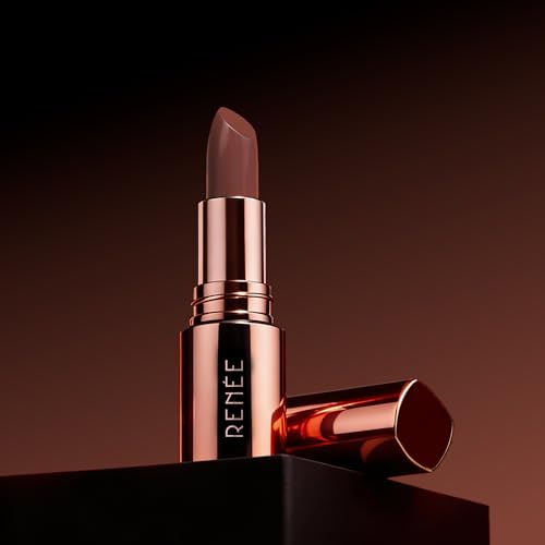 Image of RENEE Everstay Long Stay Matte Lipstick - Brown Spice, Hydrating & Non-Drying, Smudge-Proof, Lightweight, Long Lasting, Intense Pigment, Full Coverage, Vitamin E Infused, For All Occasions, 4.2g | Long-lasting