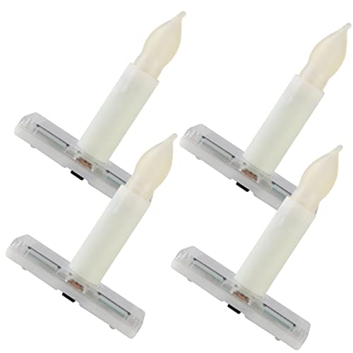 Toyvian 4pièces Bougies Led Solaires Sans Flamme Lot Pour Intérieur Et Extérieur Décorations De Noël Et Lampe à Bougie Vacillante à Led