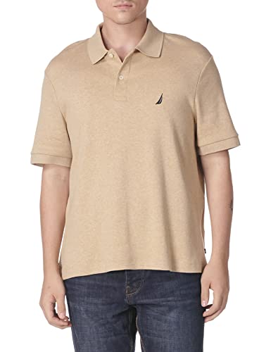Image of Nautica Men's Classic Fit Short Sleeve Dual Tipped Collar Polo Shirt