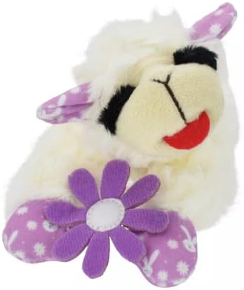 Multipet Lamb Chop Flower Bunny Print Dog Toy – 8″