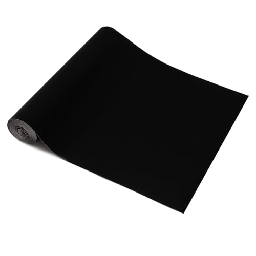 Create Your World90cm x 5m d-c-fix FELT VELOUR BLACK sticky back plastic vinyl wrap film (205-1810)