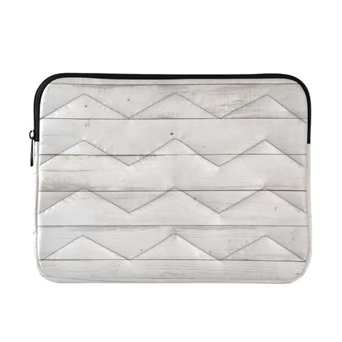 Funda para portátil 13-14 pulgadas textura madera blanca miniatura 1
