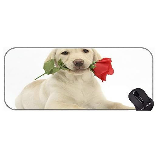 Juego extendido Almohadilla de ratón Grande, Rottweiler Puppy Dog Mouse Pads con Bordes cosidos