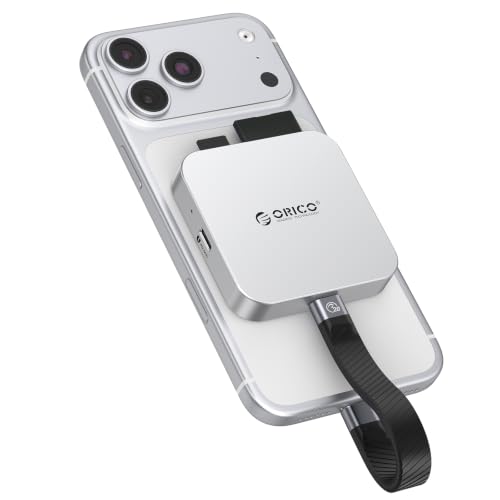 ORICO Ultra-Thin Magnetic SD Card Reader for iPhone 17/16/15 Series/iPad/MacBook, USB C Camera...