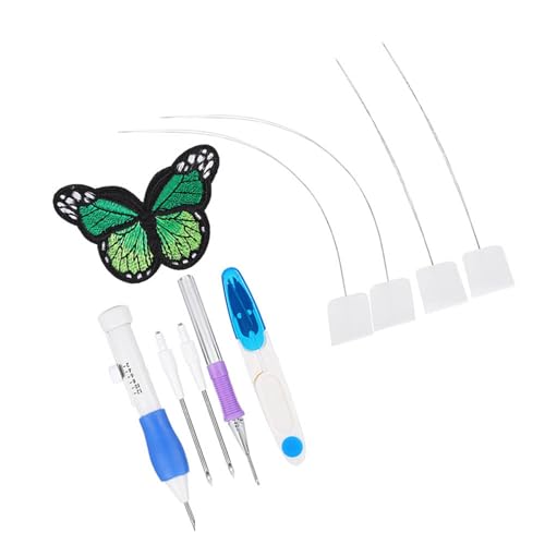 Pen Stitching Craft, Embroidery Punch Needle Starter Kit Tool SetEmbroidery Hand Sewing Needles Set S R