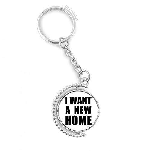 Key ring rotatif Je Veux Une Nouvelle Maison pour trousseau de clés