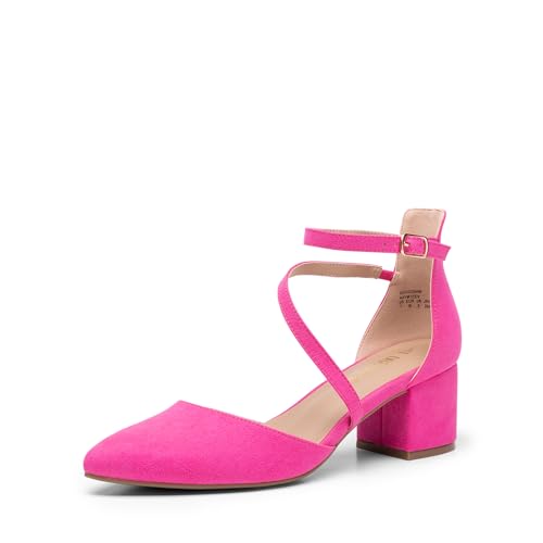 Dream Pairs DREAM PAIRS Women's Dress Shoes Block Heels Pumps