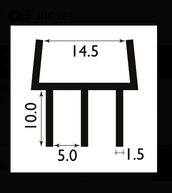 Glass Track Runner Set for Vivarium White, 122cm Long, Fits 15mm Board and 4mm Glass - Image 2