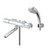 LIXIL(リクシル) 浴室水栓 サーモスタット付 RBF-916N (メッキハンドル・メッキエコフル多機能シャワー)[寒冷地用]シャワーバス水栓 混合水栓 INAX