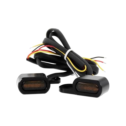 Feu Indicateur Lumière Moto Clignotants Custom LED pour Guidon Touring et Softail