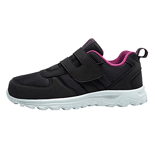 Diabetikerskor, dam, herr, extra breda, ortopediska sneakers, sommar, promenadskor, ultralätta sportskor, utomhus, fritidsskor, mjuk sula, tygskor, spänne, barfotaskor, lila, 37 EU