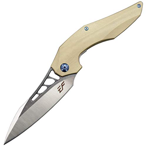 Eafengrow EF226 Folding Knives D2 Blade and G10 Handle Knife Outdoor Camping Hiking EDC Tools (stone)