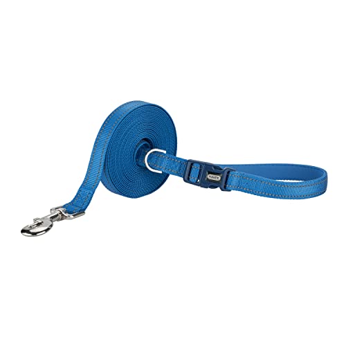 Petiry Long Dog Training Lead 5m,Reflective Strong Nylon Obedience Extra Long Line Leads For Recall,Soft Padded Handle with Buckle,Blue - Image 2
