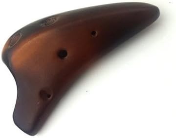 Baby Dragon Tooth 6 Hole Ocarina – Soprano G - Songbird - Legend – Myth - Free Mini Songbook & Tutorial Included (Strawfire Finish)