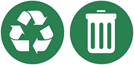 LABRIMP 2pcs Trash Can Stickers Garbage Pail Compost Container Decal Adhesive Recycle Sign Trash Bin Label Trash Recycling Stickers Trash Sorting Label Sticker Waste Sorting Decals Large