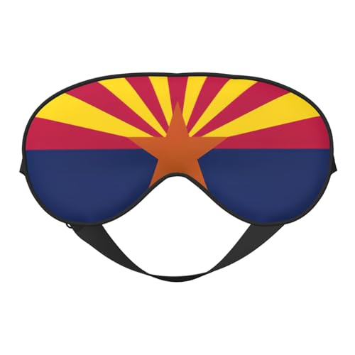 アリゾナ州旗プリント スリープマスク ナイト目隠し ソフトアイシェードカバー レディース メンズ 旅行 昼寝 瞑想用