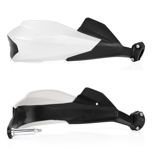 Protège-mains universel moto blanc anti-vent et projections pour guidon DUKE