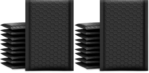Image of UCGOU Bubble Mailers 4x8 inch Black 100 Pack Usable Size 4x7 inch Padded Envelopes